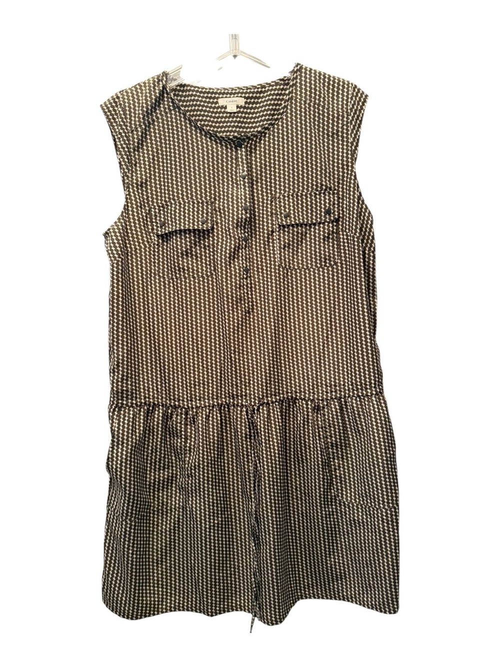Caslon Geometric Print Workwear Utility Dress L Workwear Capsule
